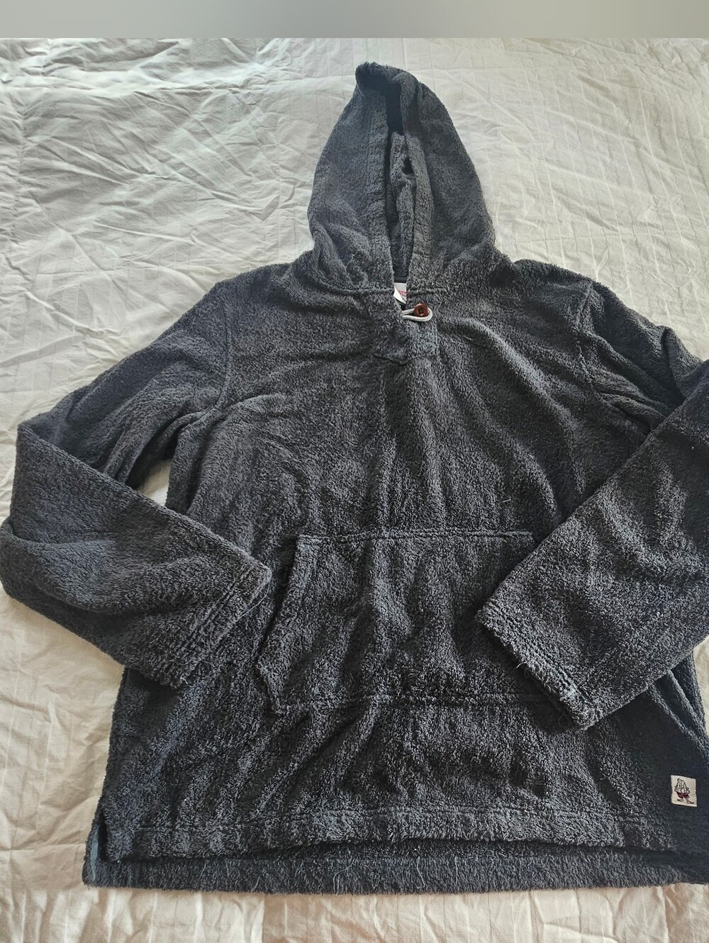 Birdwell Beach Britches Baja Hoodie Beach Coverup In Gray, Size XL